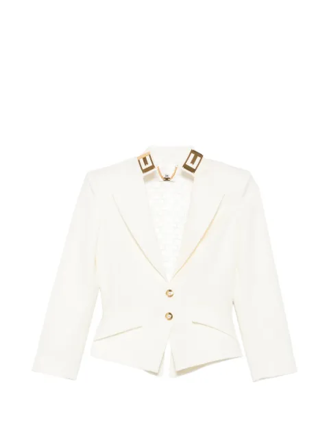 Elisabetta Franchi logo-plaque peak-lapels jacket