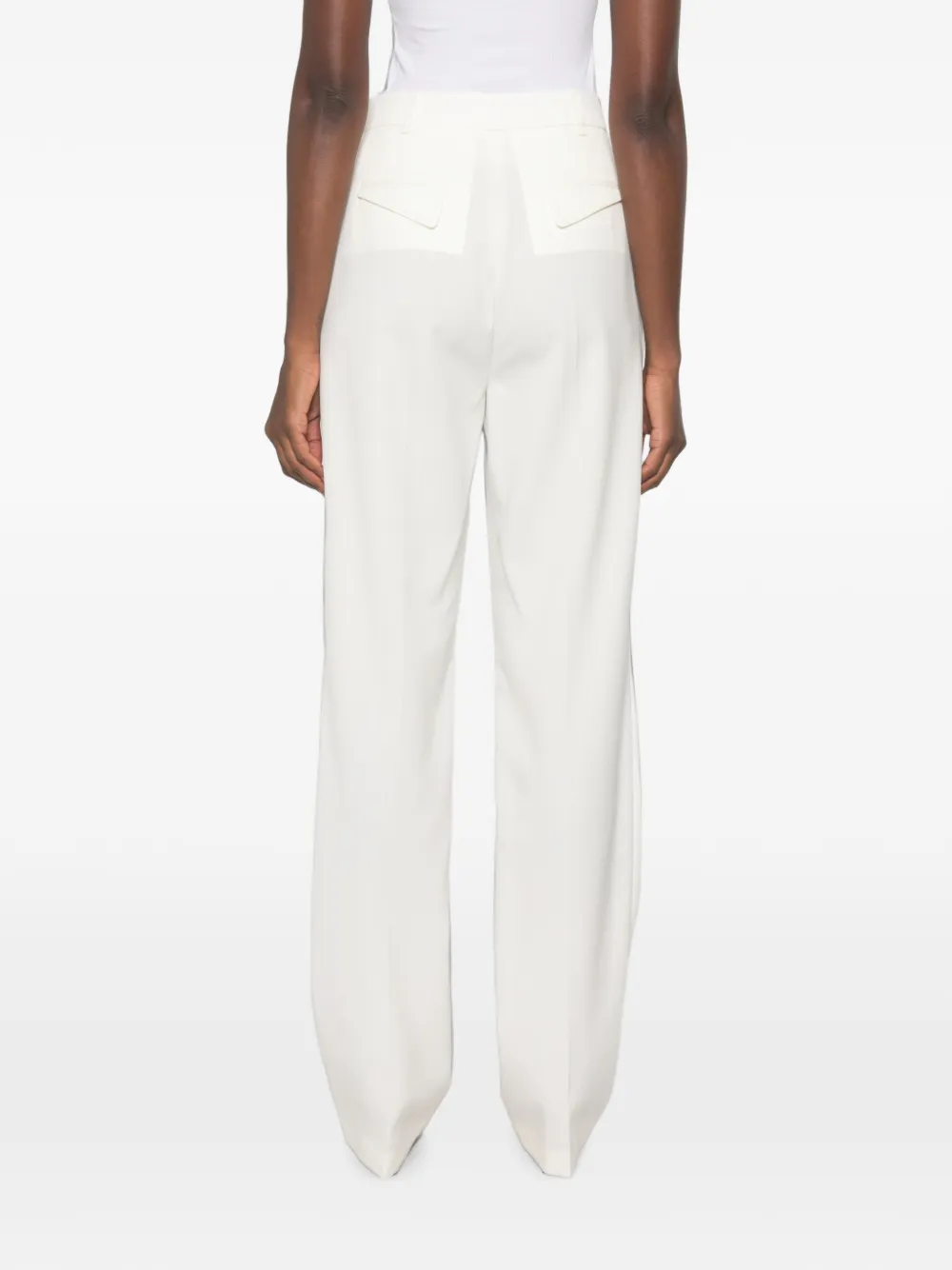 Elisabetta Franchi Straight plooibroek Wit