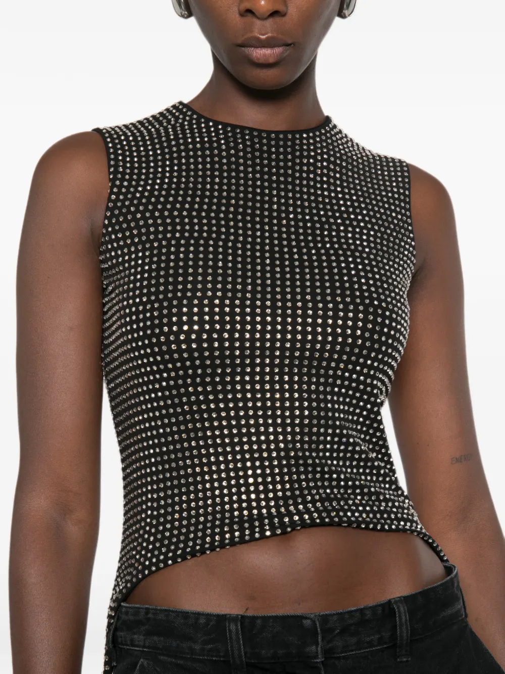 Alexander Wang Asymmetrische top Zwart