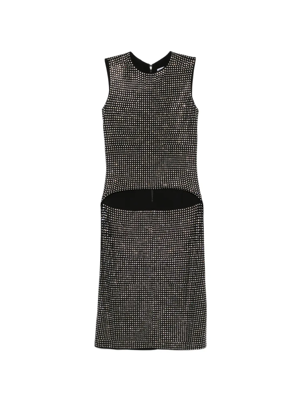 Alexander Wang crystal-embellished asymmetric top - Nero