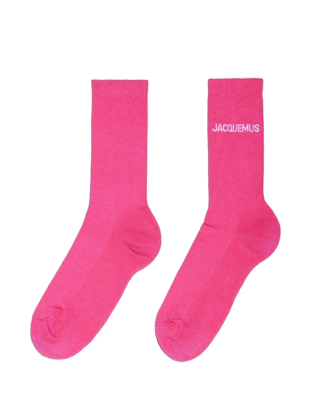 Jacquemus chaussettes côtelées à logo - Rose Jacquemus chaussettes côtelées à logo - Rose