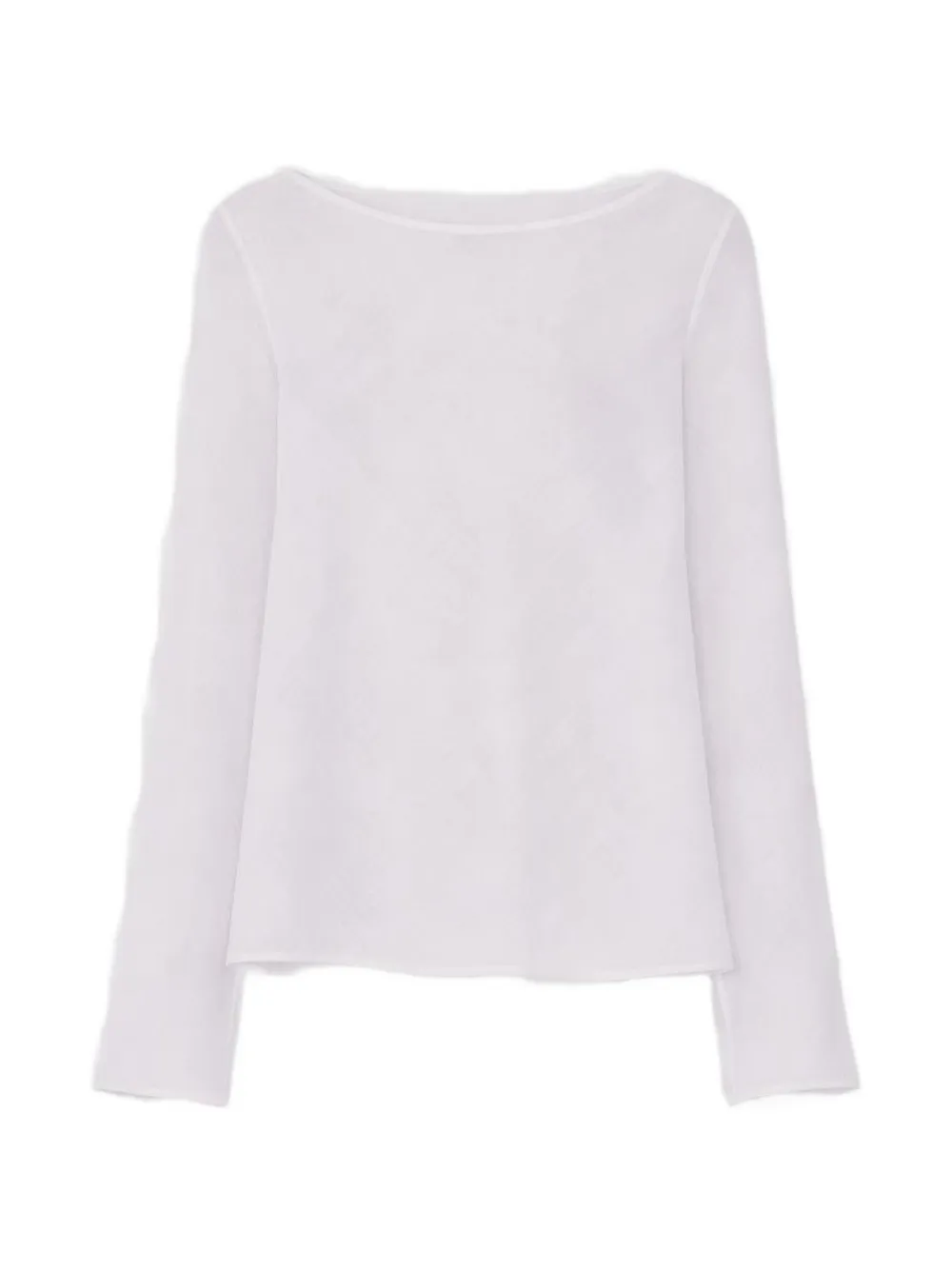Rier raw-edge bias-cut top - Weiß