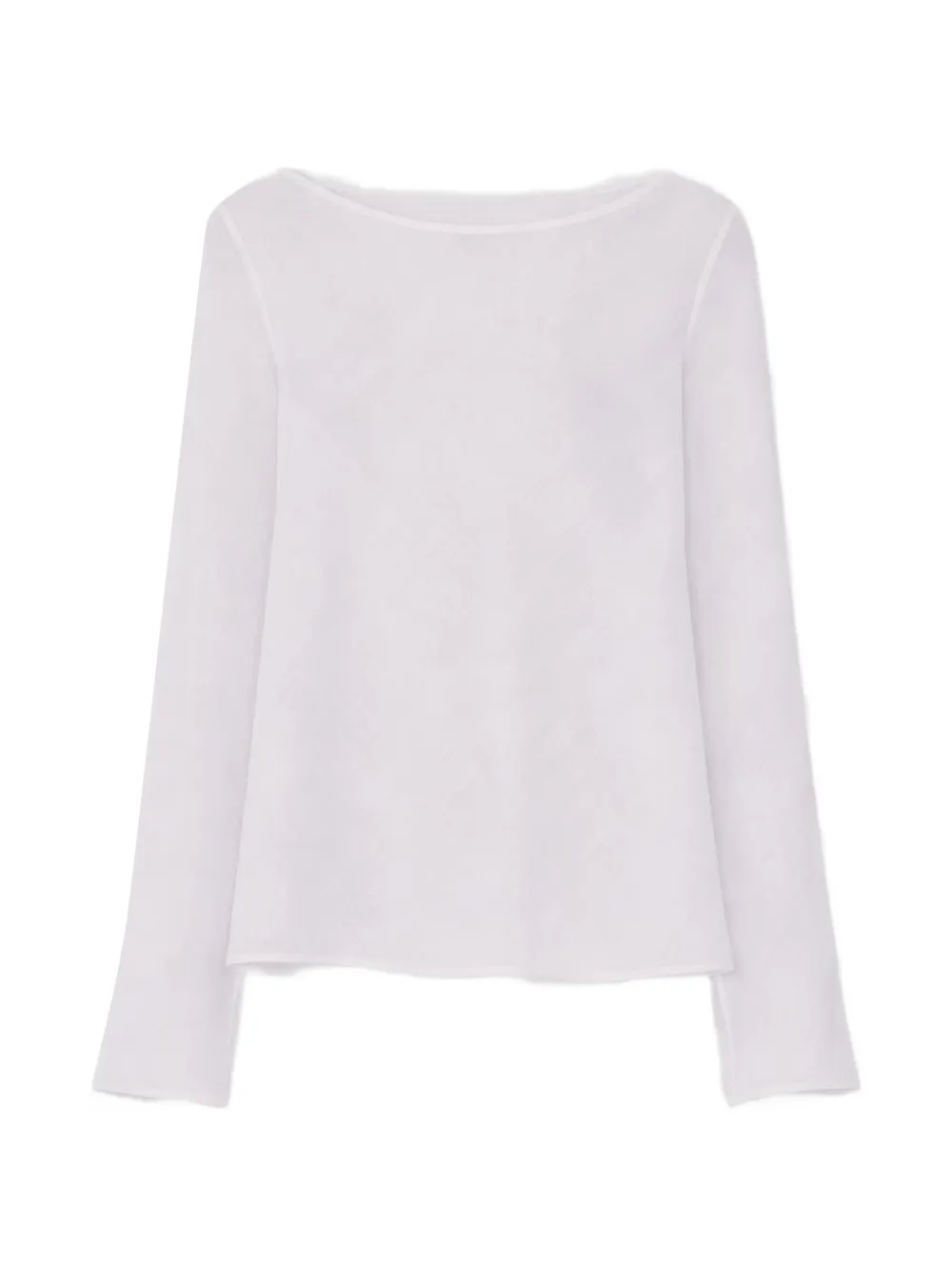 Rier raw-edge bias-cut top - Weiß