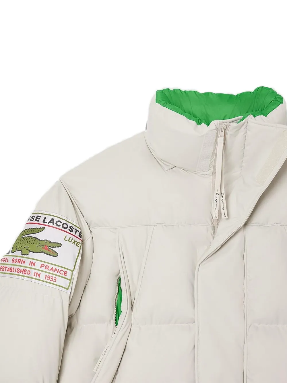 Lacoste Jongleur gewatteerde donsjas Beige
