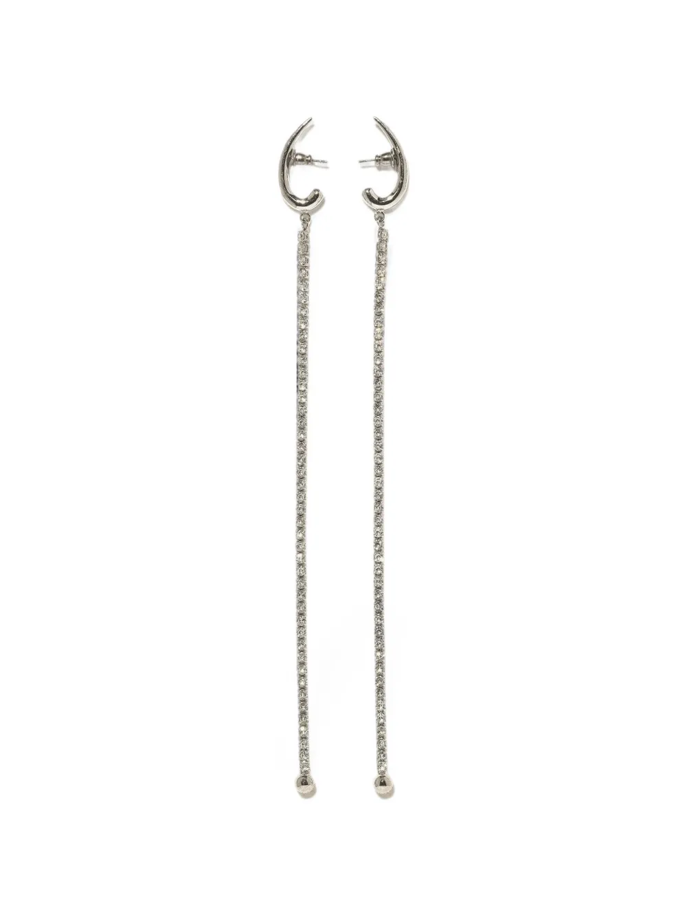 Panconesi Diamanti Pendulum crystal-embellished earrings - Argento
