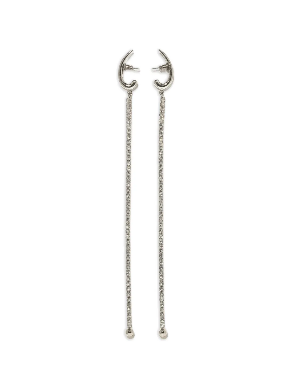 Panconesi Diamanti Pendulum crystal-embellished earrings - Silver