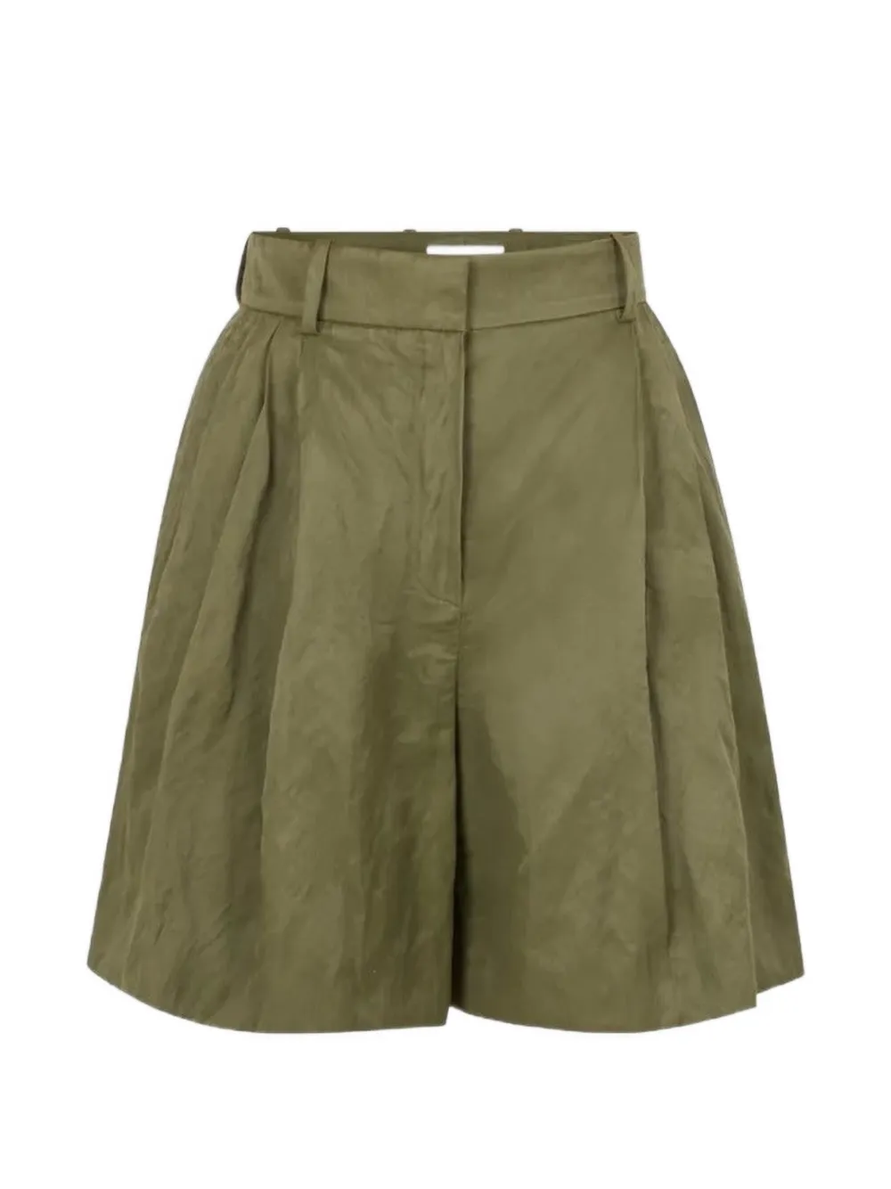 Nina Ricci wrinkled-effect pleated shorts - Verde