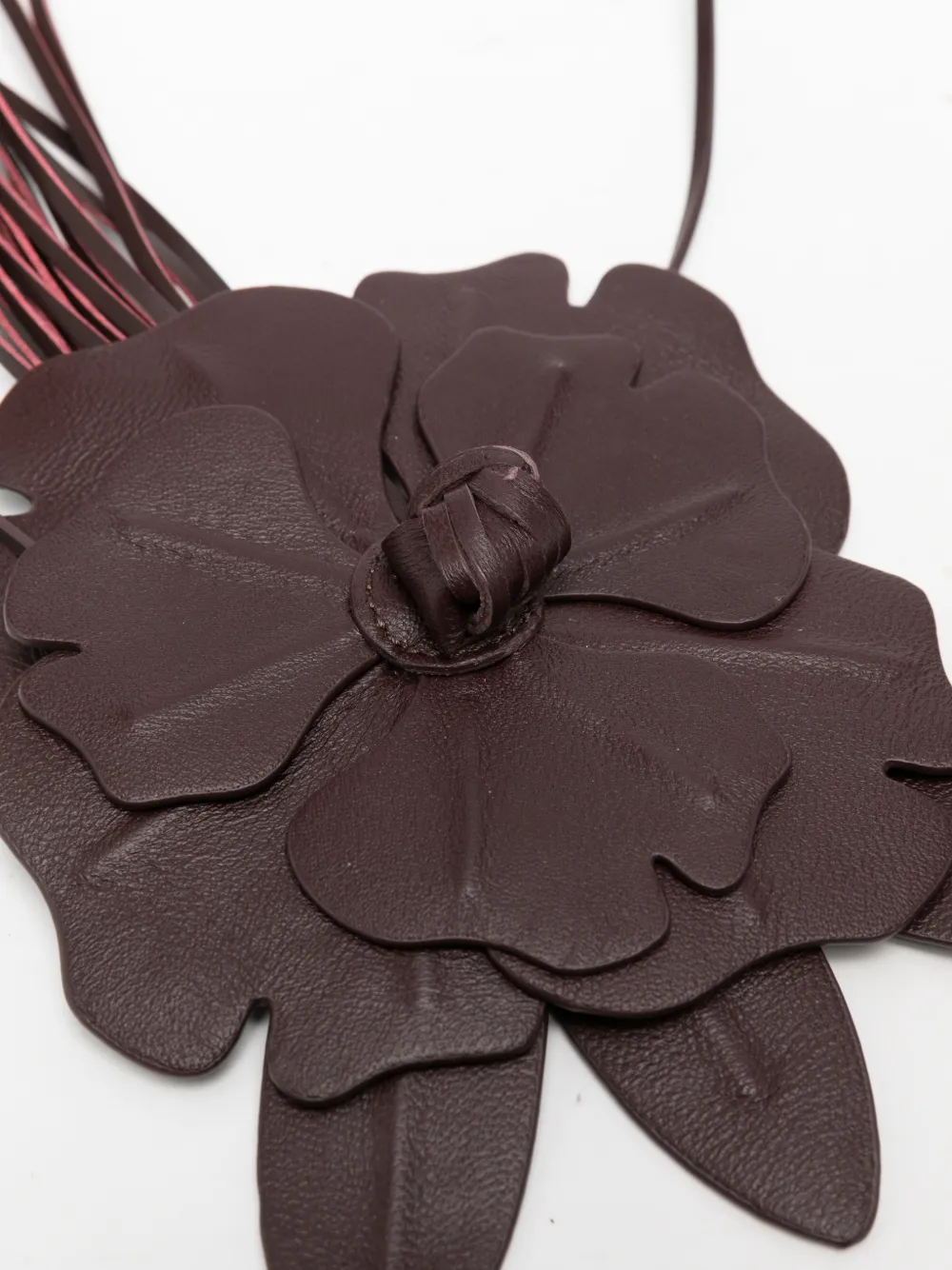 PINKO floral-appliqué bag charm Bruin