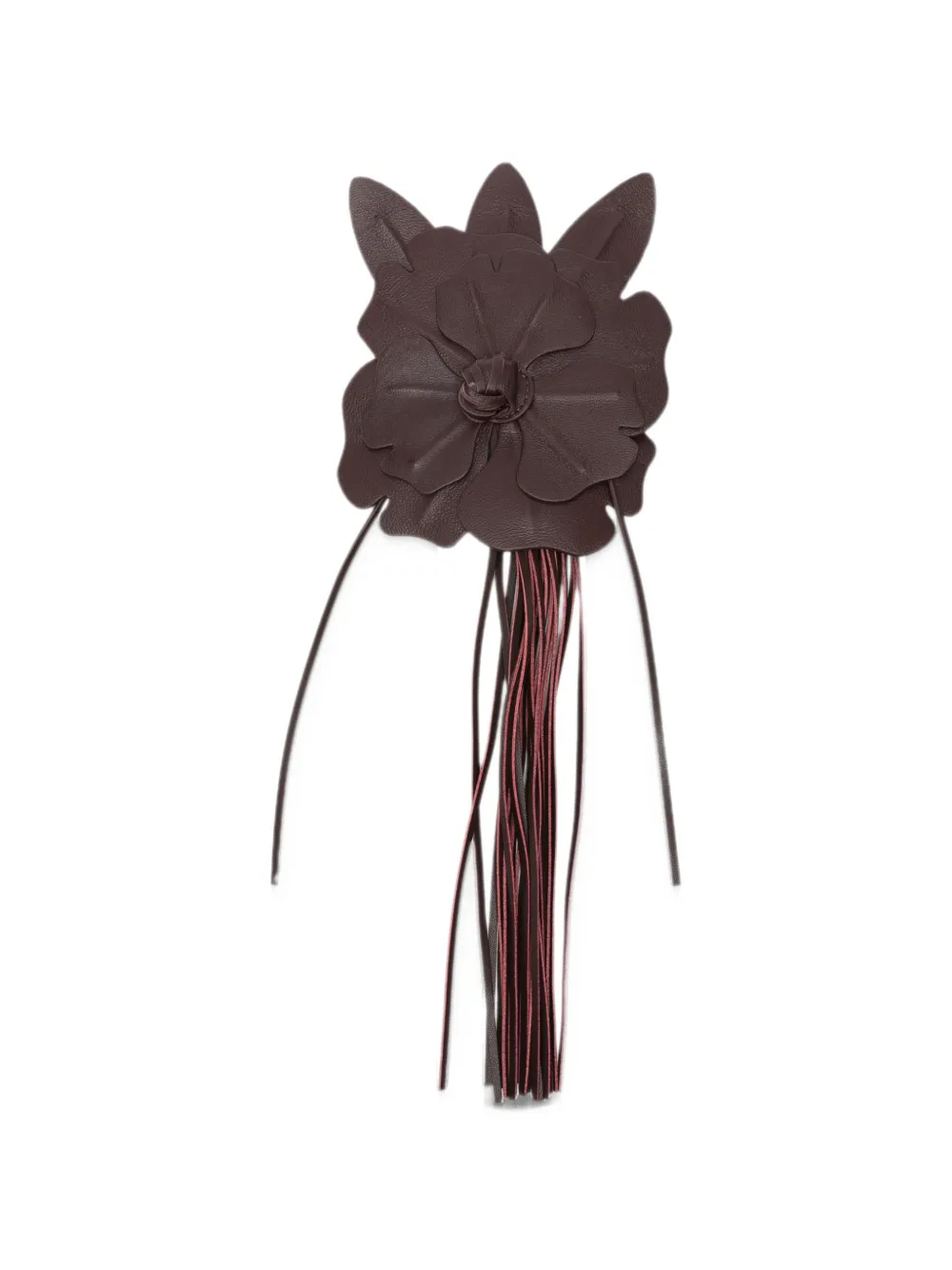 PINKO floral-appliqué bag charm - Marrone