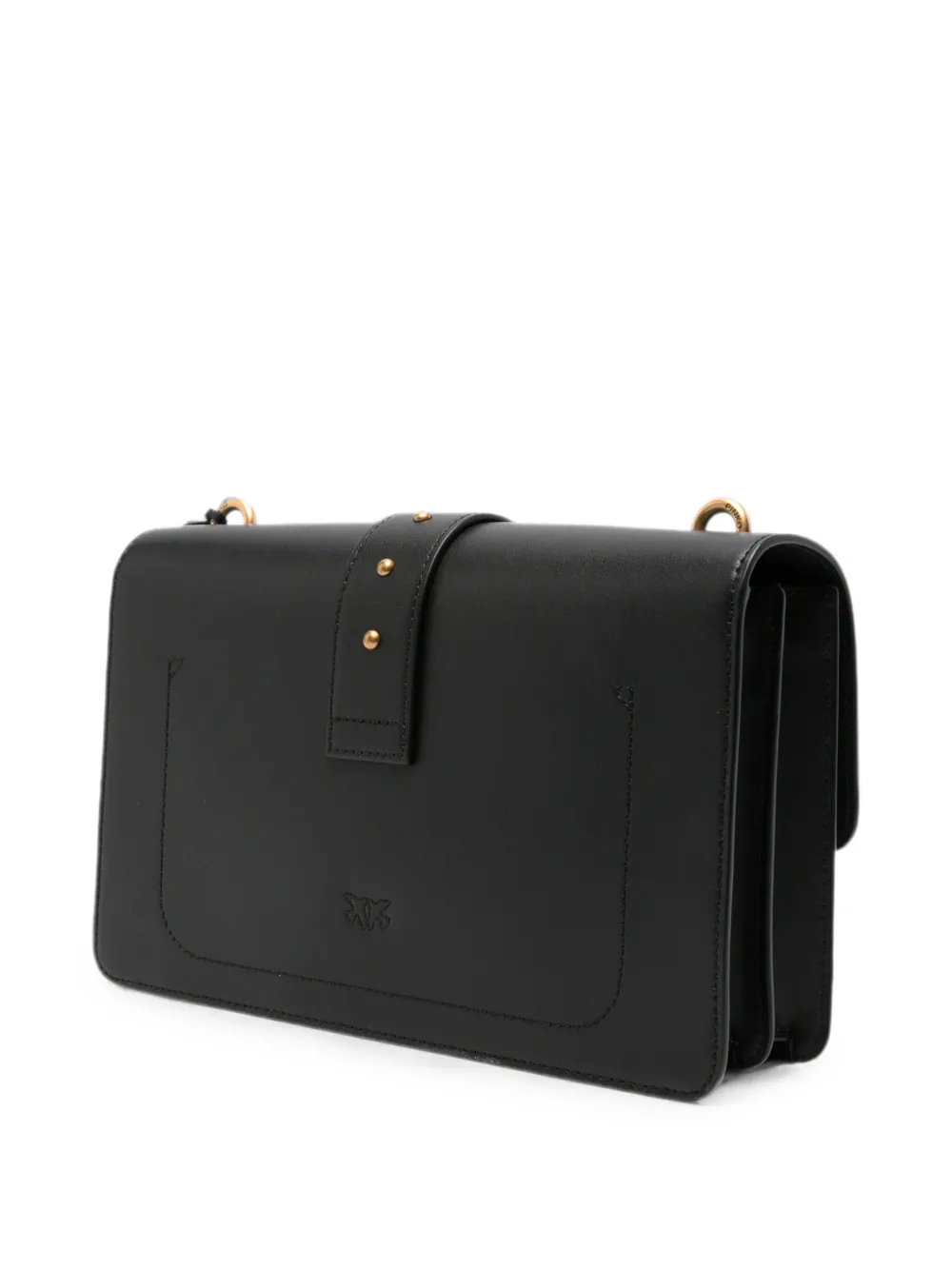 PINKO Kleine Love One Classic leren schoudertas Zwart
