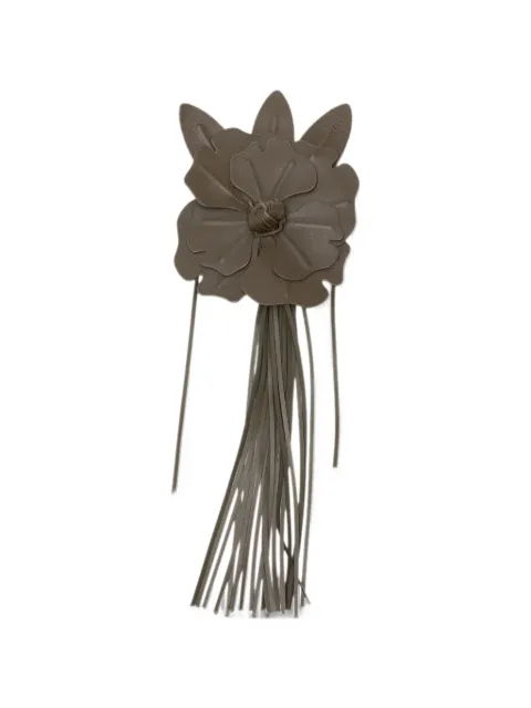 PINKO floral-appliqué leather bag charm