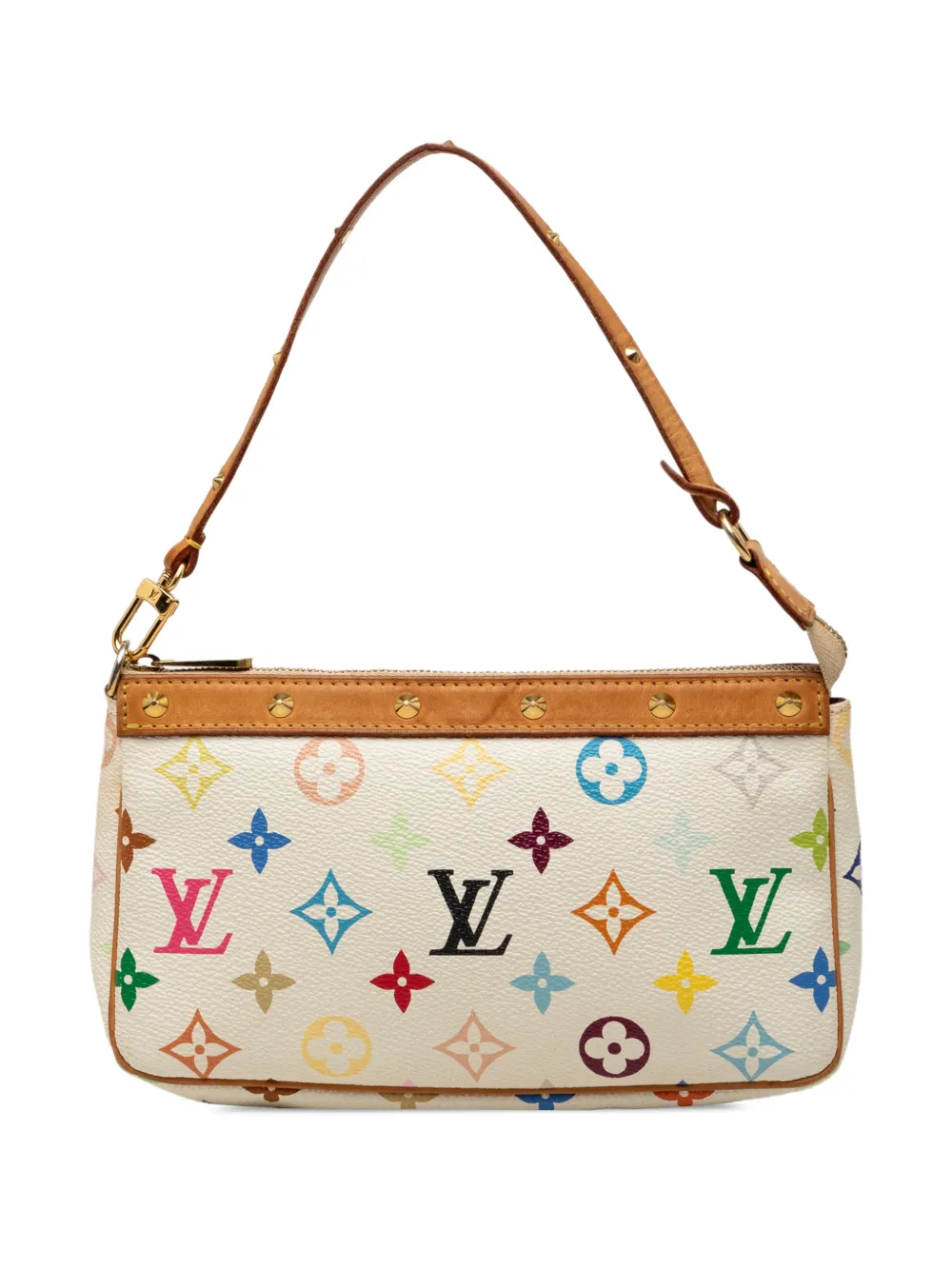 Louis Vuitton Pre-Owned 2004 Multicolore Pochette Accessoires Schultertasche mit Monogramm - Weiß