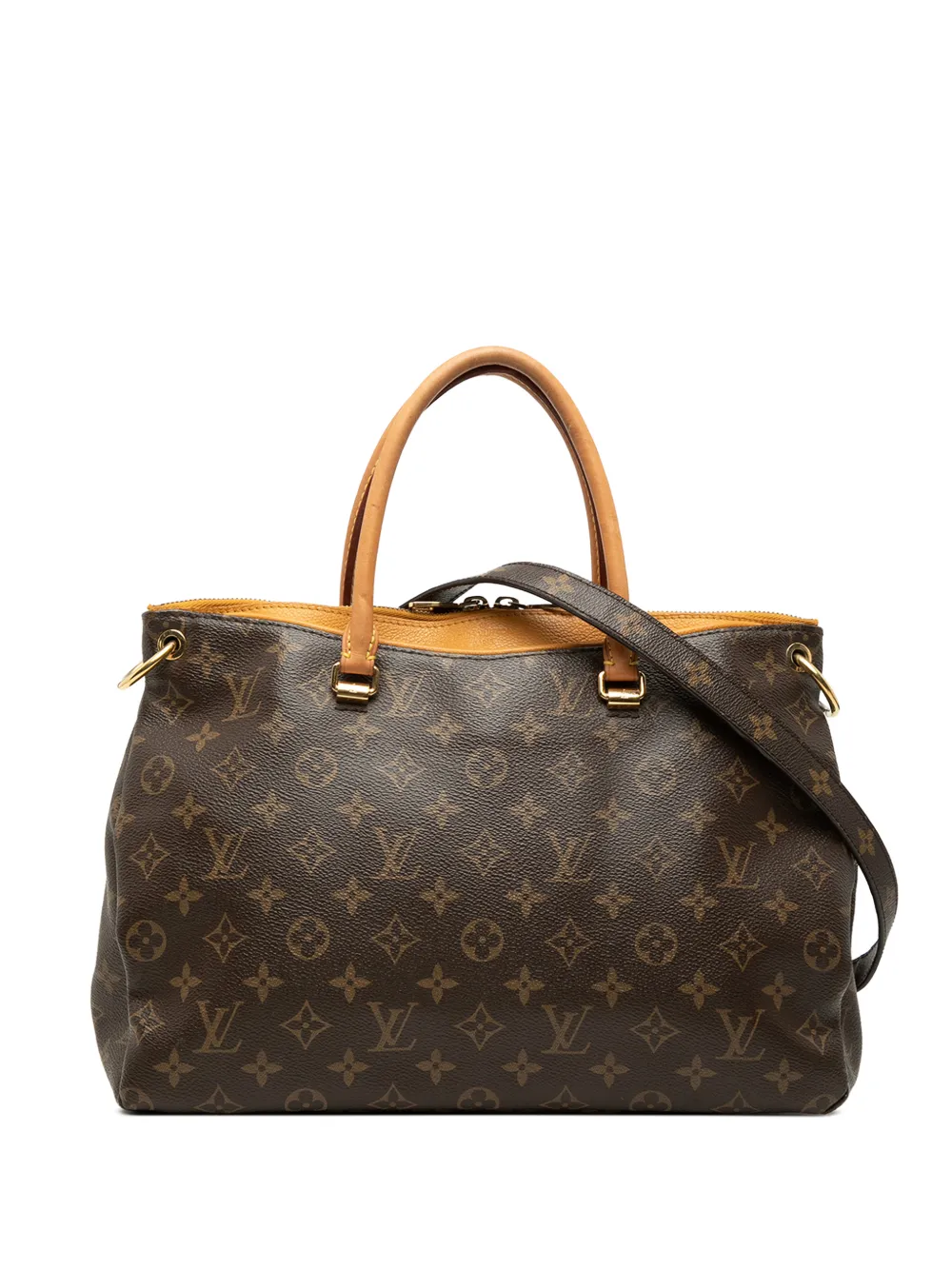 Pre-owned Louis Vuitton 2013 Monogram Pallas Mm Satchel In Brown