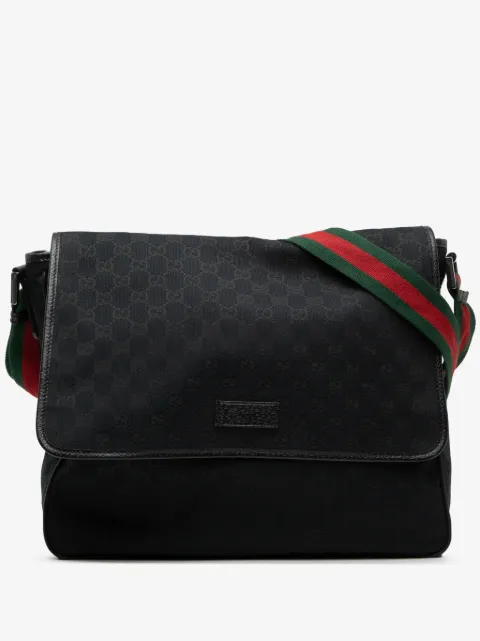 Gucci Pre-Owned 2000-2015 GG Canvas Web Flap Messenger Bag crossbody bag
