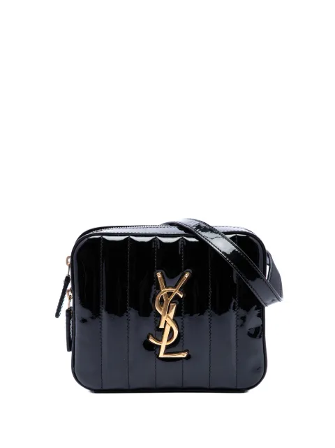 Saint Laurent Pre-Owned 2018 Matelasse Patent Monogram Vicky belt bag