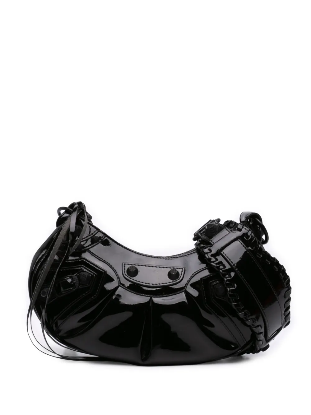 Balenciaga Pre-Owned 2010 Patent Motocross Le Cagole XS crossbody bag - Nero
