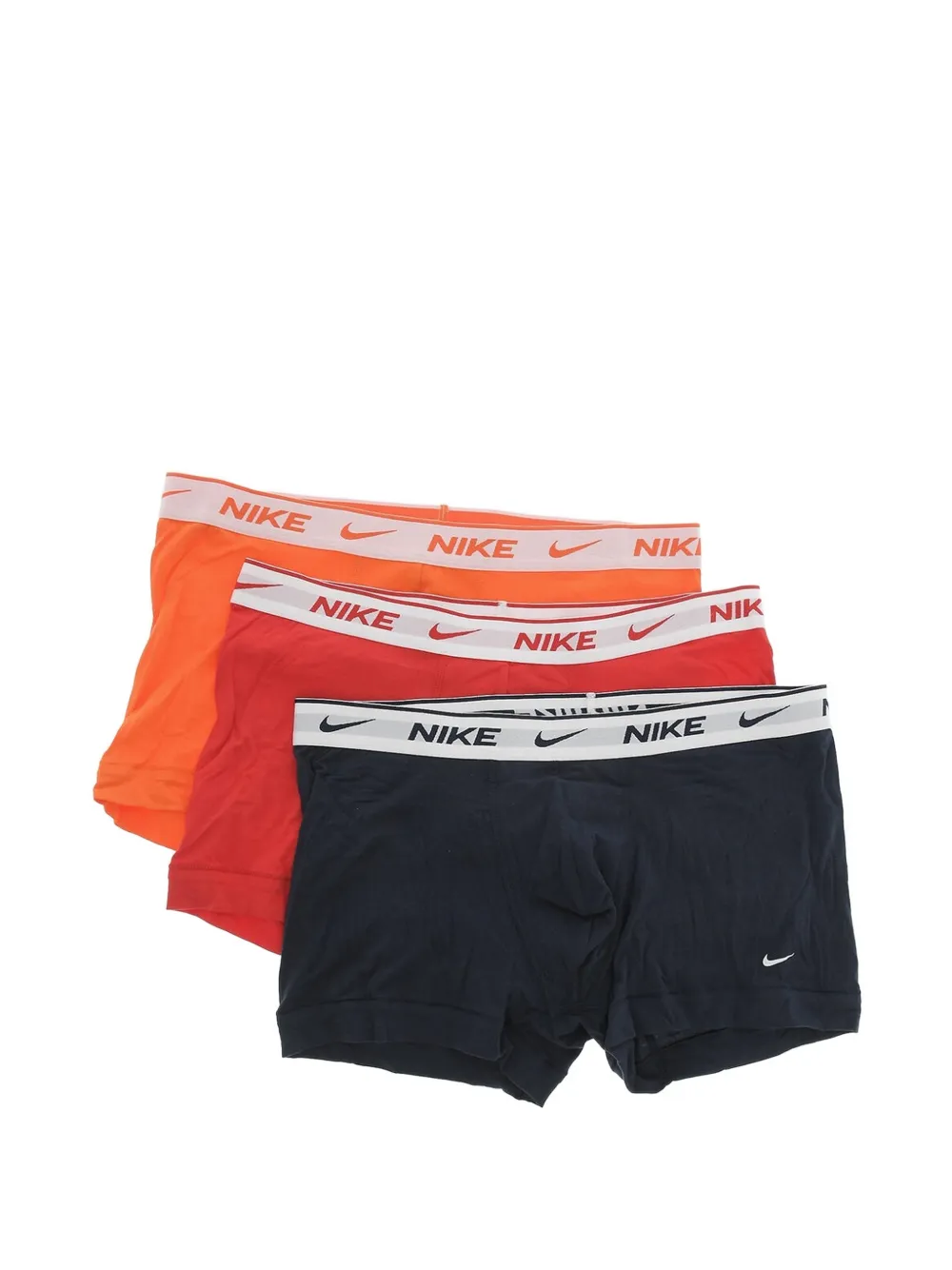 Nike Logo-band Stretch-cotton Boxers In Orange