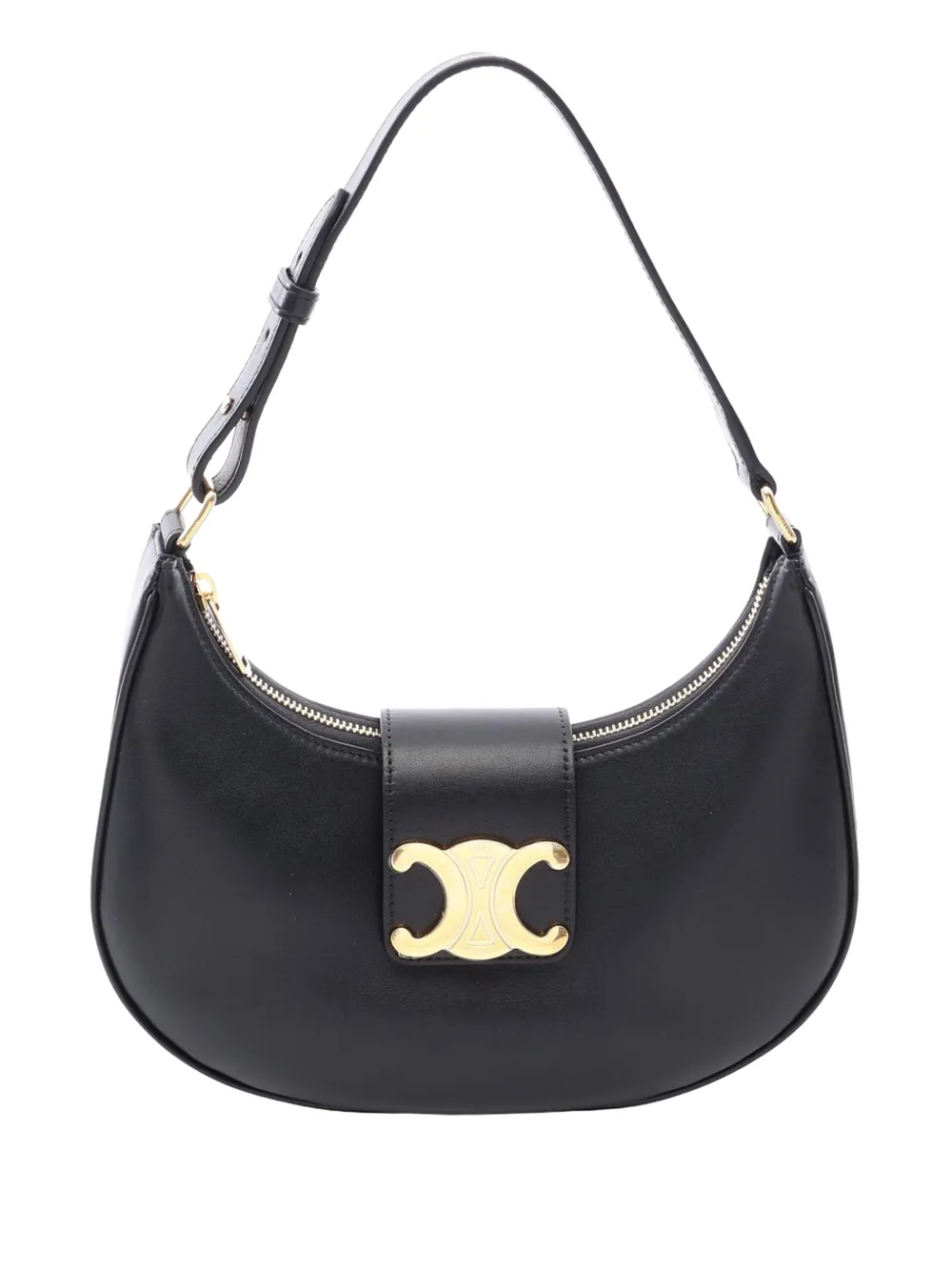 Celine Pre-Owned Borsa a spalla Triomphe Ava media in pelle di vitello 2000-2026 - Nero