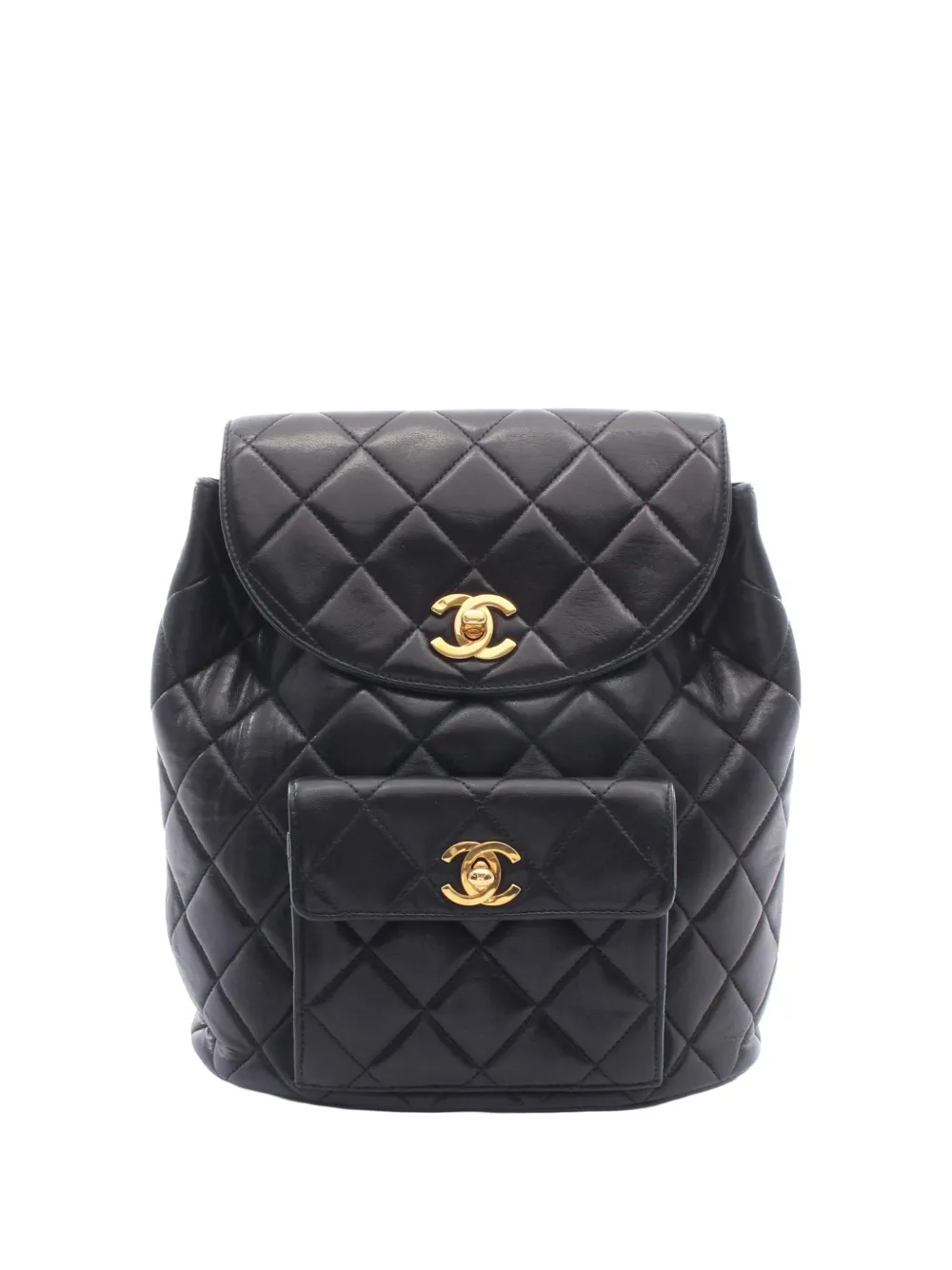 CHANEL Pre-Owned 1994-1996 Medium Quilted Lambskin Duma backpack - Black