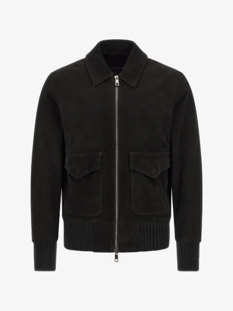 Giorgio Brato suede-finish zip-up jacket