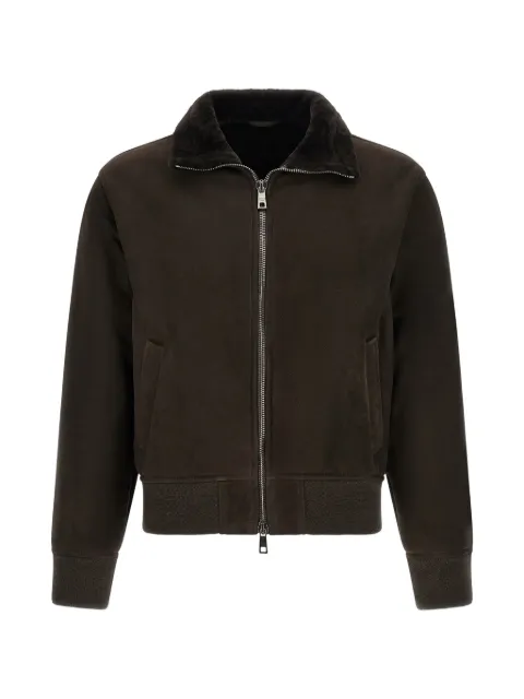 Giorgio Brato shearling-collar suede jacket