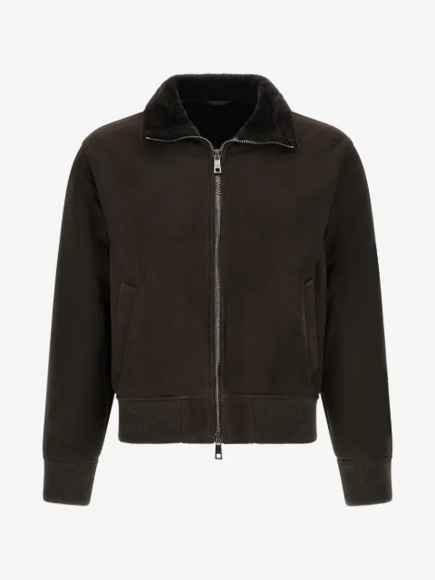 Giorgio Brato shearling-collar suede jacket