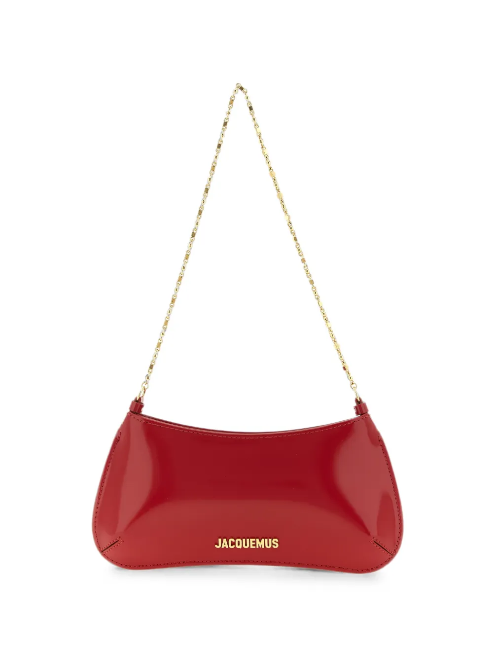 Jacquemus small Bisou Chaine leather shoulder bag - Rosso