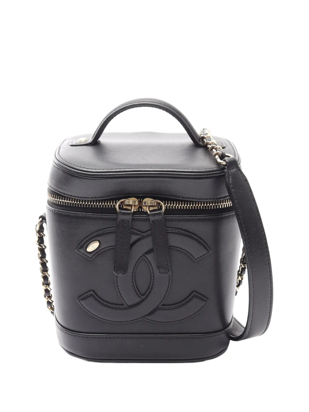 CHANEL Pre-Owned 2019 CC Calfskin Vanity Bag handbag - Black