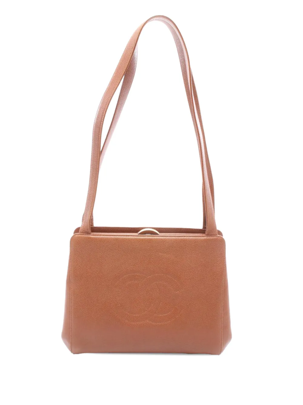 CHANEL Pre-Owned 1997-1999 CC Calfskin shoulder bag - Brown