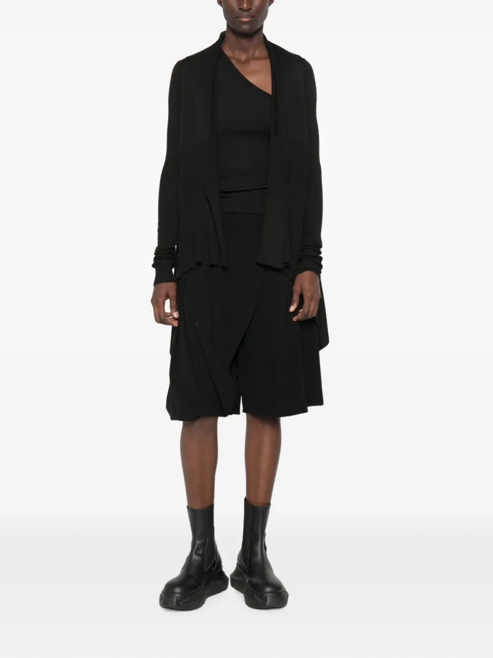 Rick Owens Asymmetrisch vest Zwart