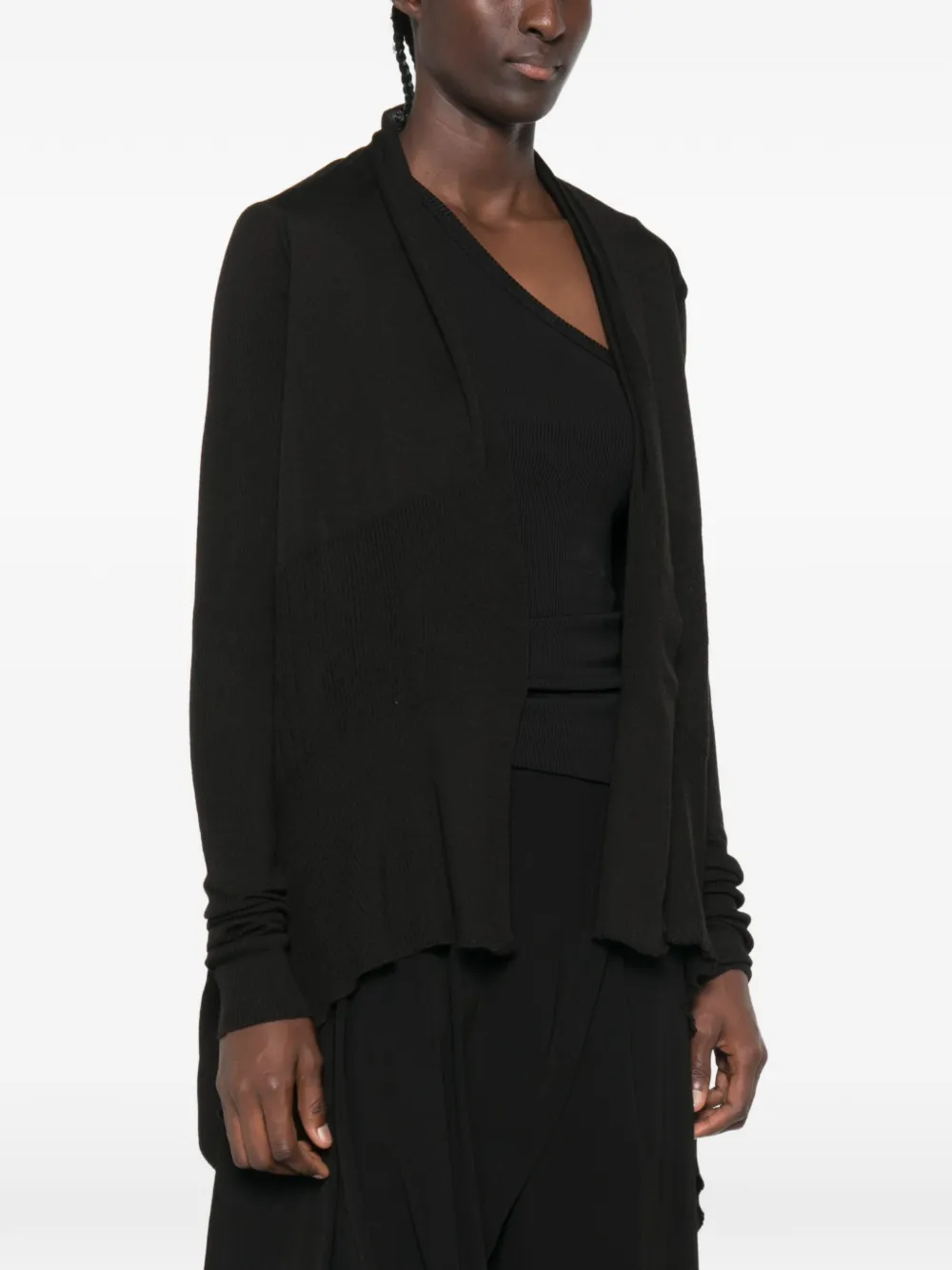 Rick Owens Asymmetrisch vest Zwart