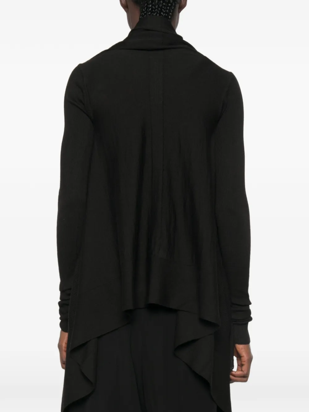 Rick Owens Asymmetrisch vest Zwart