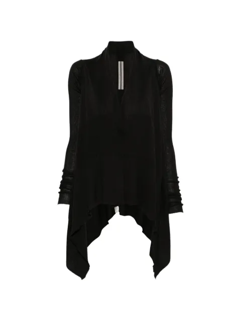 Rick Owens asymmetric long-sleeve cardigan