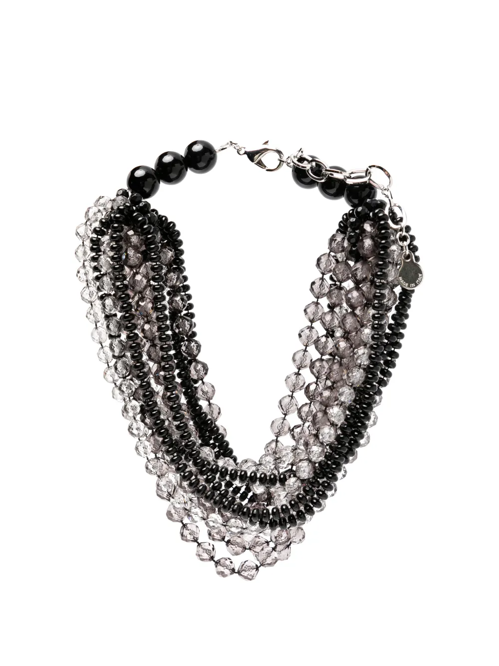 Emporio Armani multi-strand beaded necklace - Nero