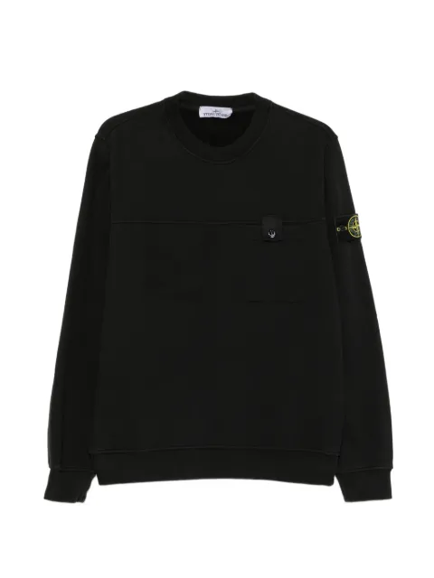 Stone Island logo-patch chest-pocket sweatshirt