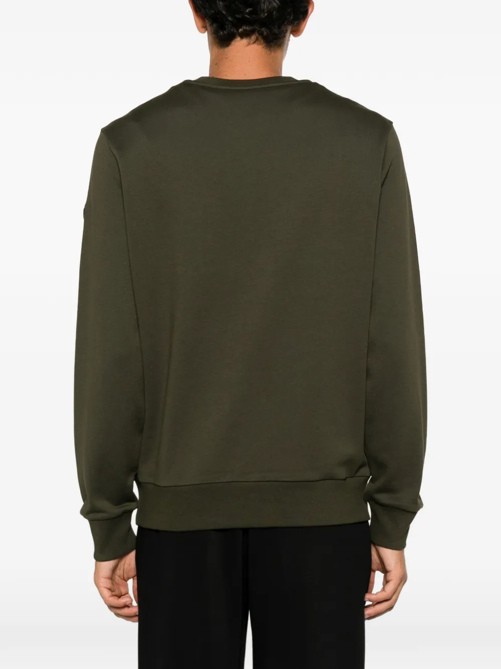 Moncler Sweater met logo-reliëf Groen