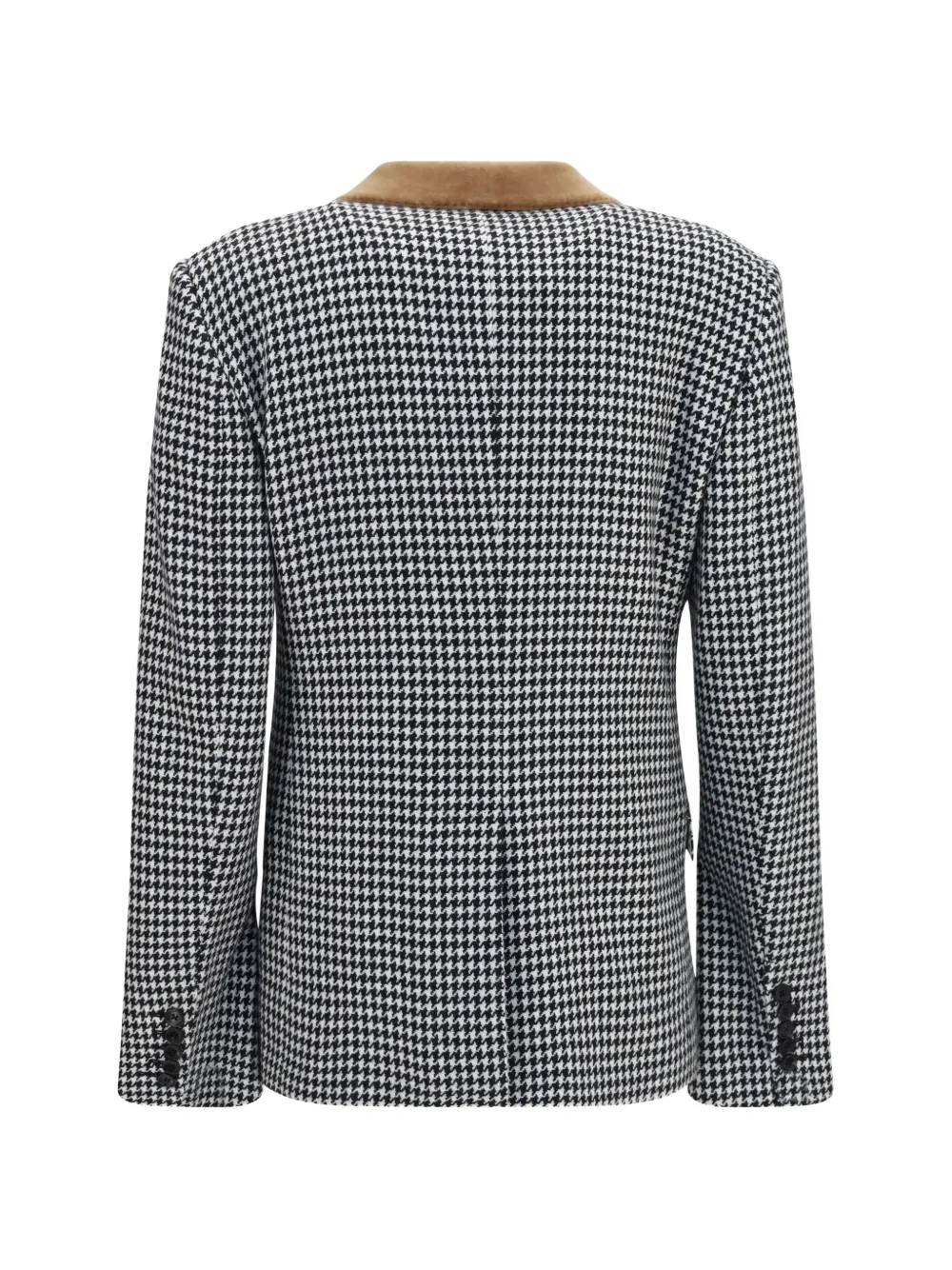 TOM FORD Blazer met pied-de-poule print en lange mouwen Zwart