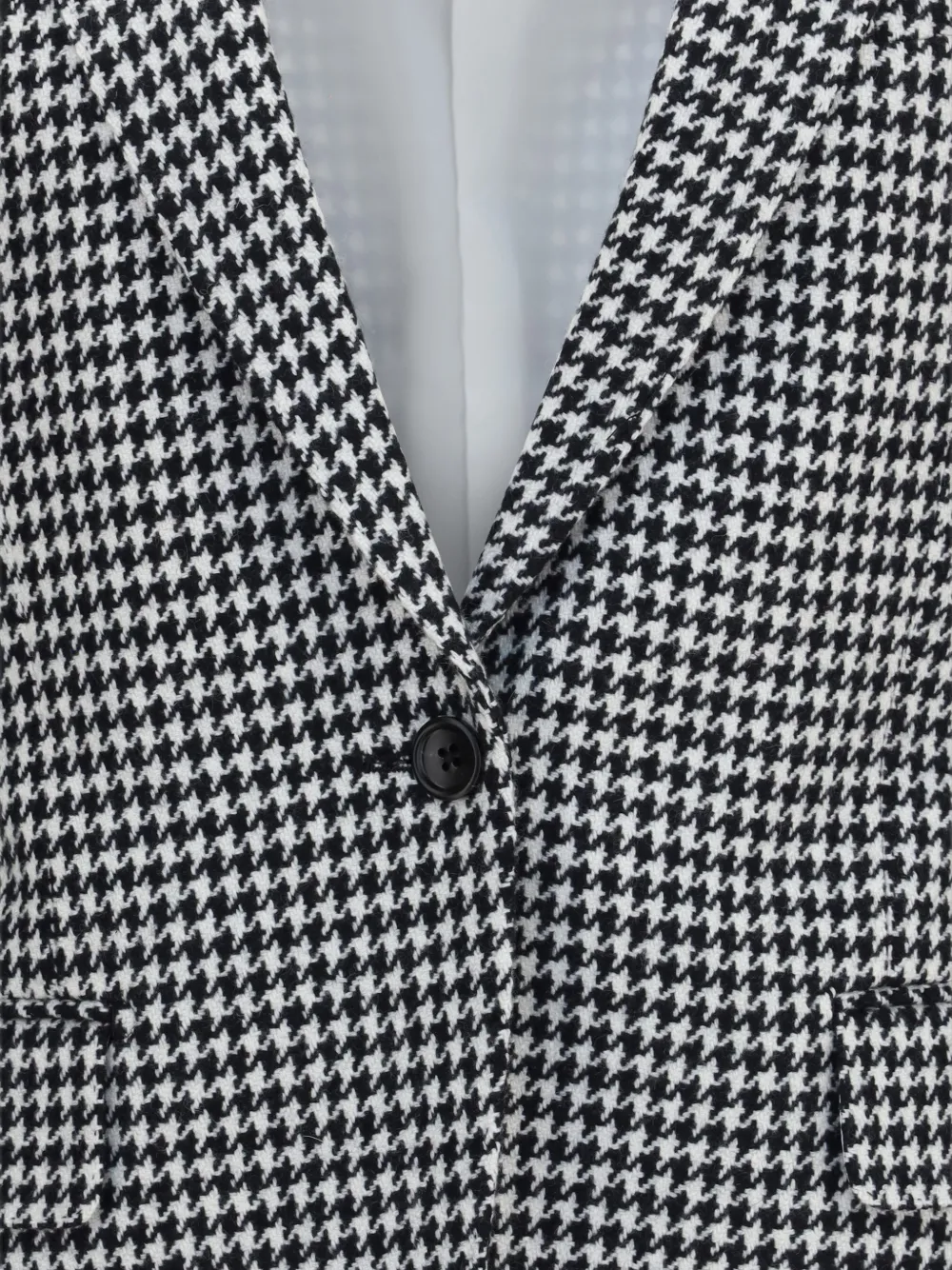 TOM FORD Blazer met pied-de-poule print en lange mouwen Zwart