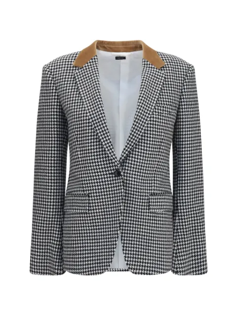 TOM FORD houndstooth long-sleeve blazer