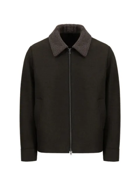 Harris Wharf London Golf bouclé-collar pressed-wool jacket
