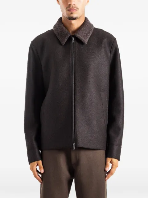 Harris Wharf London Golf bouclé-collar pressed-wool jacket