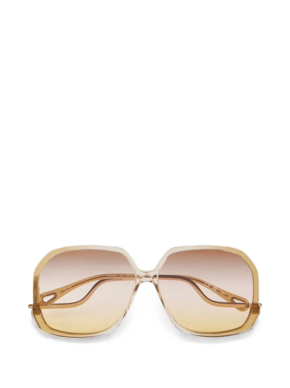 Chloé Sonnenbrille mit Oversized-Gestell - Gelb