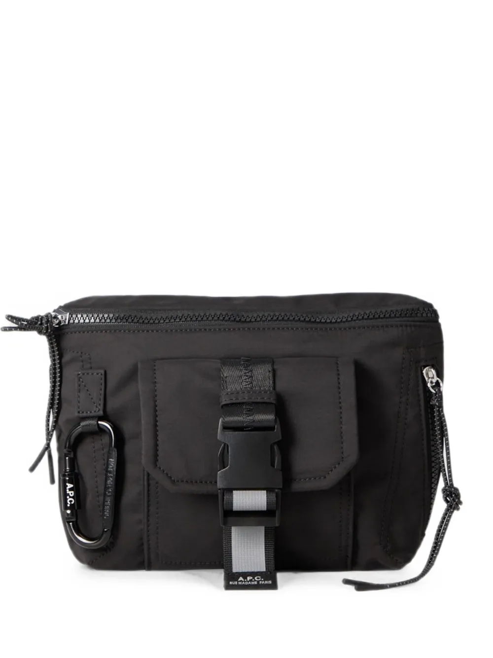 A.P.C. Treck buckle-fastening carabiner belt bag - Nero
