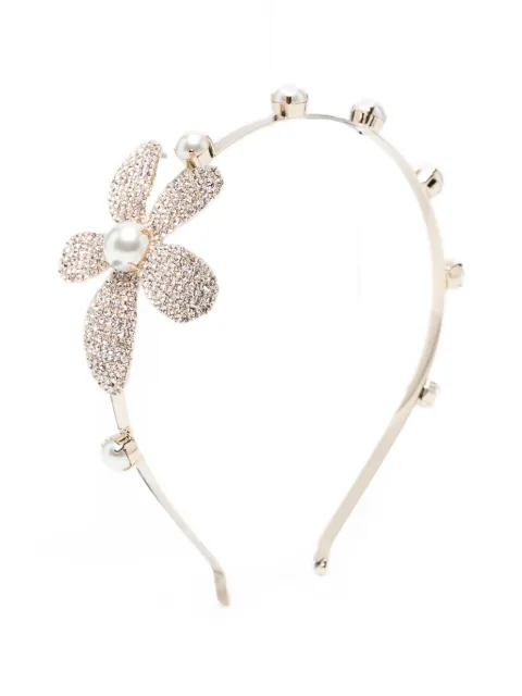 Rosantica crystal-embellished faux-pearl headband