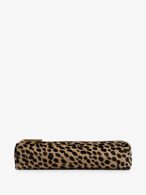KHAITE Kye pencil case in heyna-print haircalf