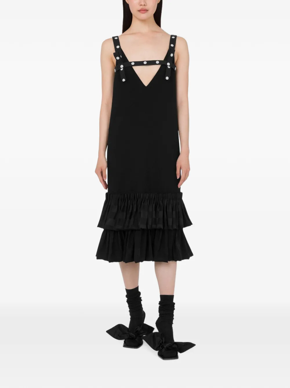 Moschino Midi-jurk met stippen Zwart