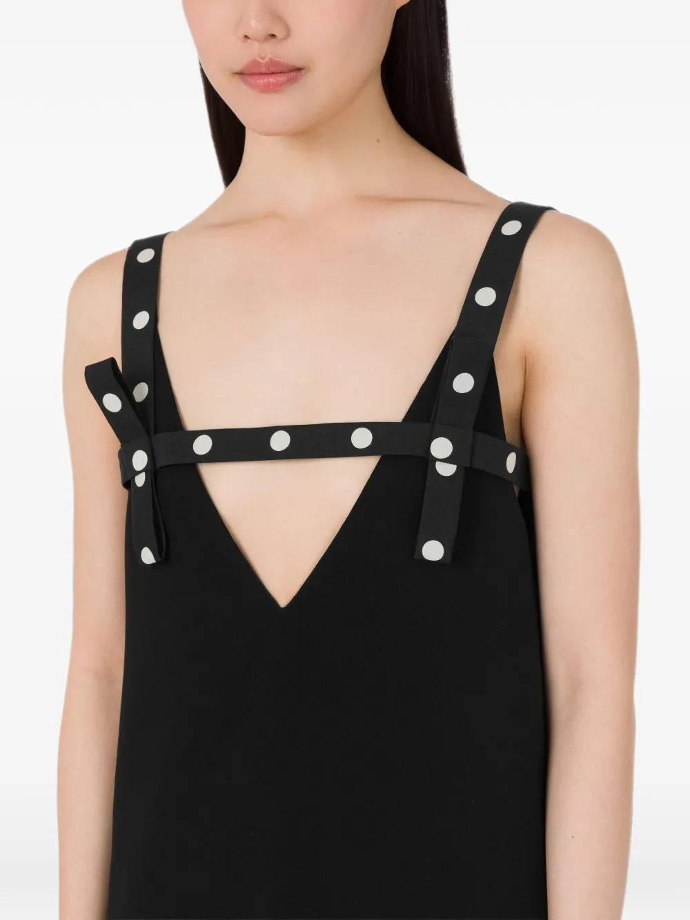 Moschino Midi-jurk met stippen Zwart