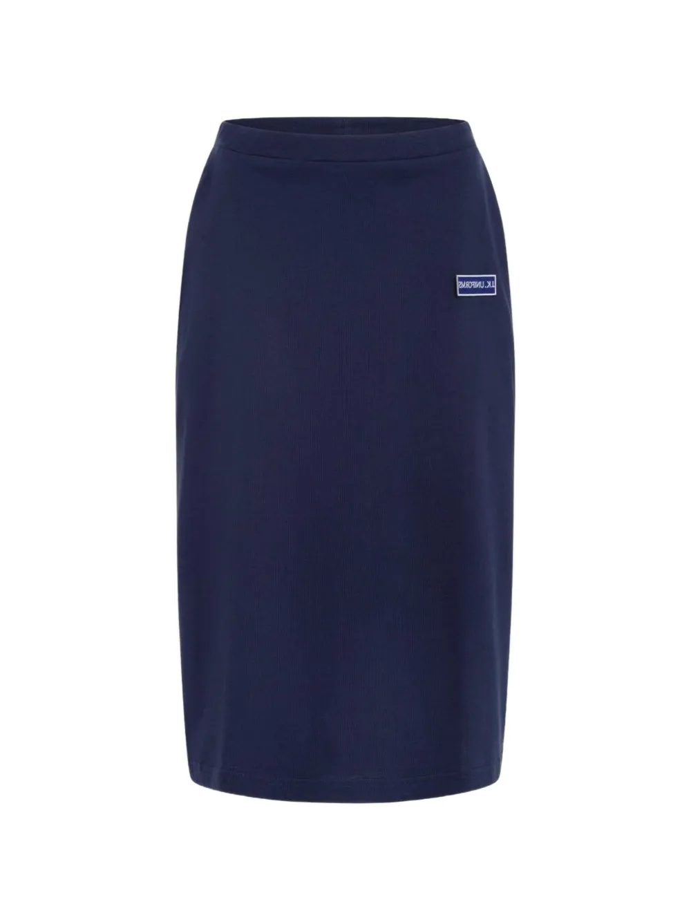 Julie Kegels Johanna logo-patch midi skirt - Blau