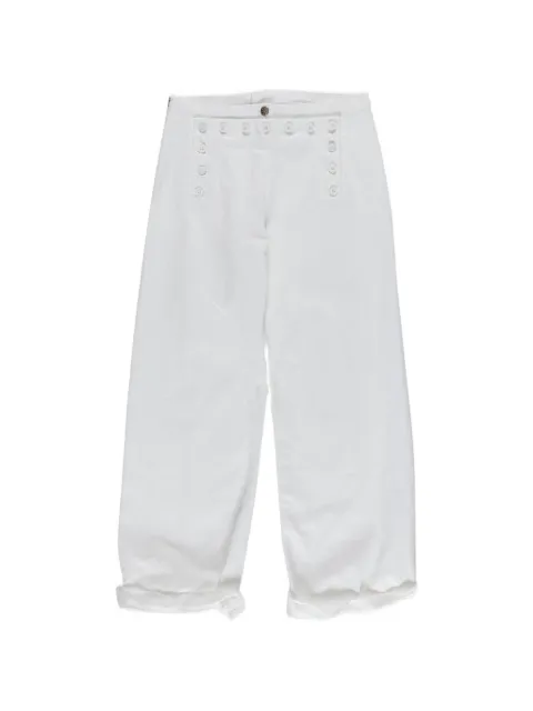 La Fetiche button-detail wide-leg jeans