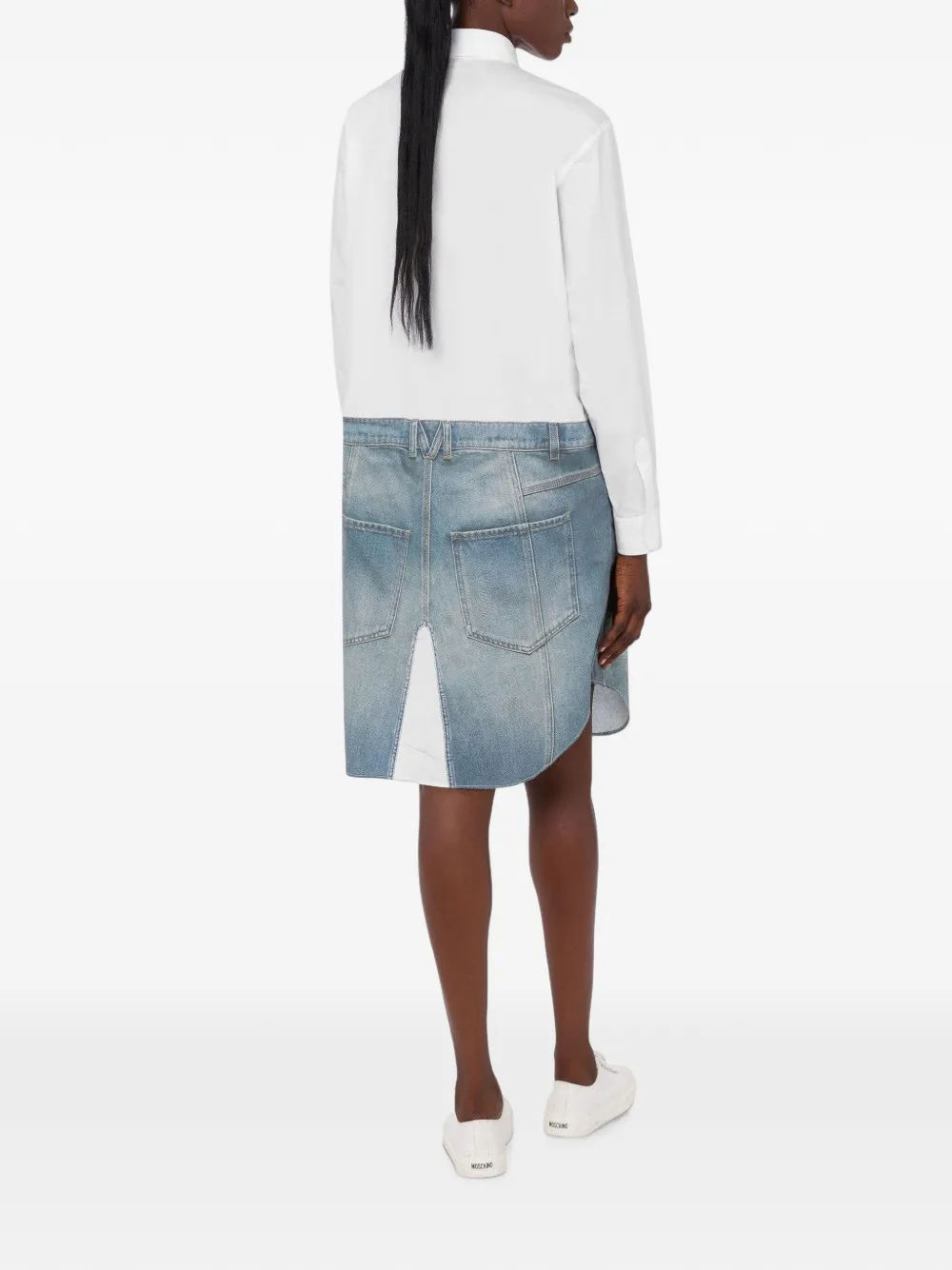 Moschino Midi-jurk met shirtkraag Wit
